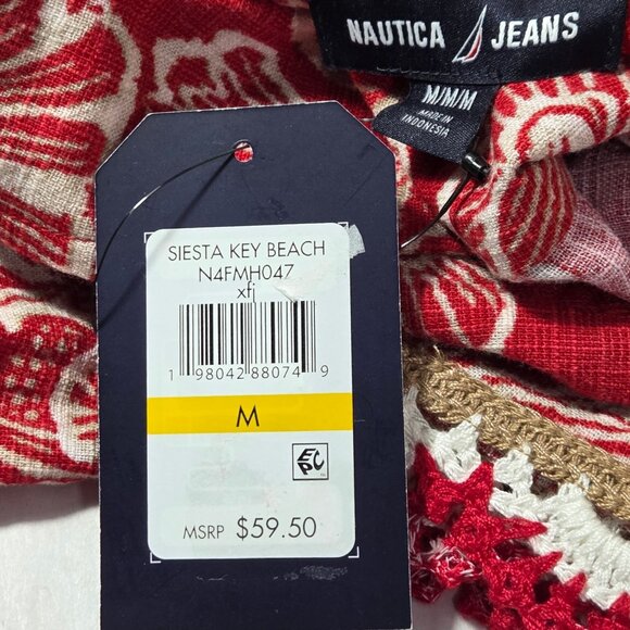 NWT Nautica Women's Crochet-Trim Button up Shirt, Style - Medium - Picture 4 of 5